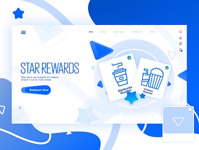 Star Rewards Website application application design art branding branding concept branding design branding identity concept design illustraion innovation intranet logo photoshop redeem typography ui uiuxdesign vector website