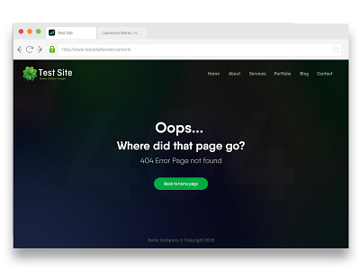 Daily UI: Day Eight - 404 Page