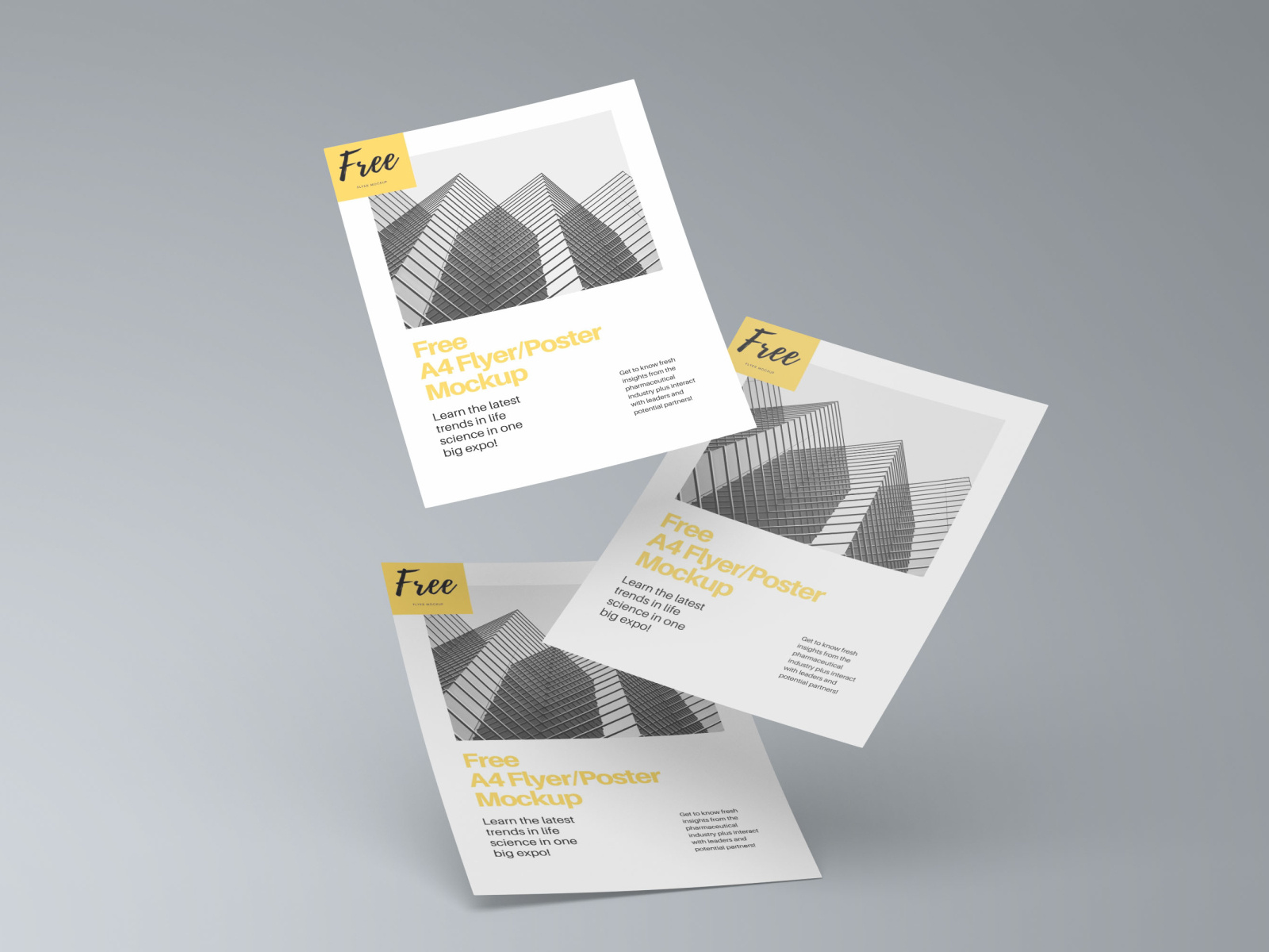 Free A4 Flyer/Poster Mockup by Hokagata on Dribbble