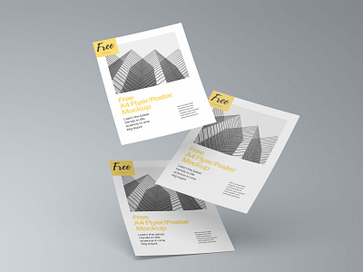Free A4 Flyer/Poster Mockup