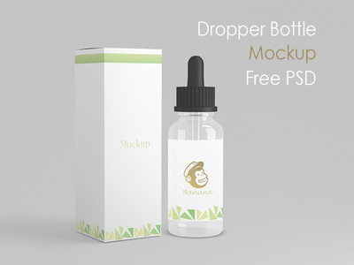Free Dropper Bottle Mockup