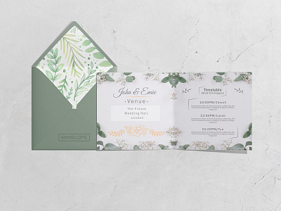 Square Invitation / Greeting Card Mock-Up