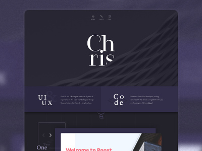 Debut shot! concept dark debut portfolio typography ui ux website