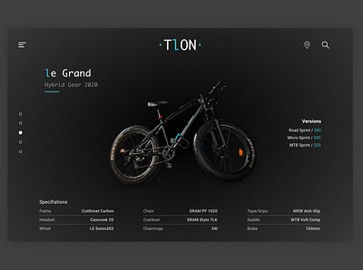 TLON Hybrid Gear - Bike Features bike cycling design product ui uidesign ux uxui web