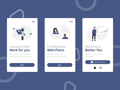 Personality Development App - On Boarding app design design product design ui uidesign ux uxui