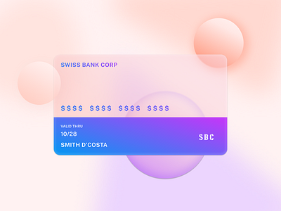 Credit Card - Swiss Bank Corp 3d branding design graphic design logo