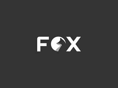 Negative Space Fox animal design fox logo logo design logotype negative space typography vector