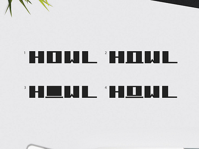 HOWL-LogoType Options black design hat logo logo design logos logotype typography vector