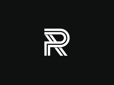 P+R Logo Mark 3dlogo blacklogo logomark minimal shadow