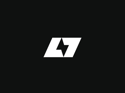 L7 + Bolt Mark black freelancer lightning logo logo design logomark logos minimal logo negative space negative space logo negativespace vector