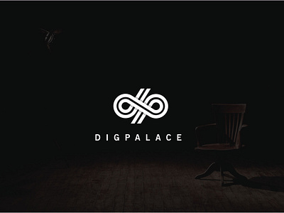 DigiPalace black branding illustration logo logo design logomark logos minimal logo modern logo