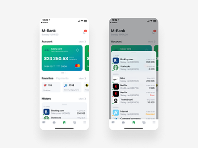 M-bank App app bank app bank card bright colors capital card concept light design master card mobile pay payment app ui ux