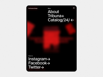 The Russian Design | Menu composition gurov less ui minimal red tablet typography ui web