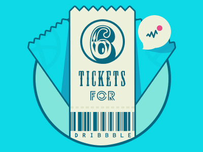 Dribbble invites giveaway ! blue dribbble flat icon icons invitation invite pink tickets