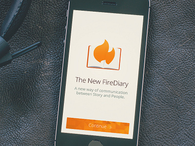 FireDiary iOS7 app project app book fire home ios7 iphone logo orange project tutorial walkthroughs