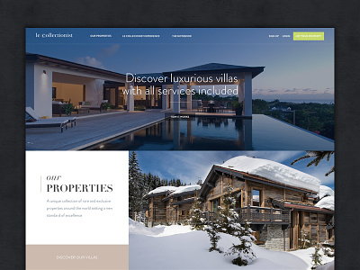 Luxury rental website classy flat home landing layout luxury magazine minimal portfolio ui website