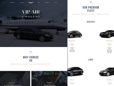 Car Driver Service Website car cars clean driver homepage landing limo limousine luxury service vip website