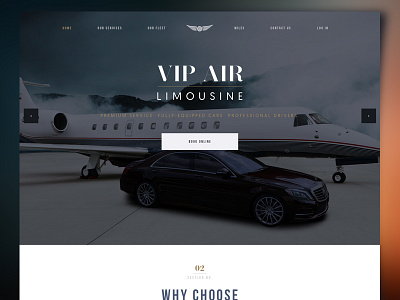 Car Driver Service Website car cars clean driver homepage landing limo luxury service vans vip website