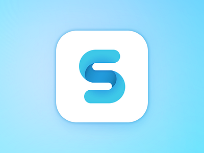 iOS App Icon app blue clean gradient icon ios ipad iphone logo s