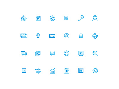 Dualtone Icon Set bag icon calendar icon crisp icons illustration money money icon pin icon profile icon search icon truck icon wallet icon