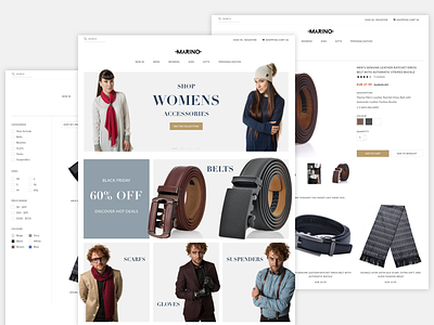 Full E Commerce Website (Homepage + Product + Catalog) catalog clean clothes dress e commerce grid homepage men minimal product shop website