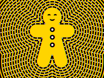 Gingerbread boy character design flat illustration minimal vector