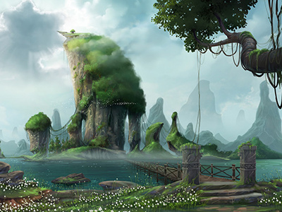 Treebg 01a bg art environment concept illustration