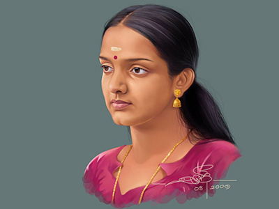 Manju digital painting photoshop painting