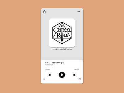 User interface - Music/Podcast player dailyui dailyuichallenge music player podcast ui user interface ux