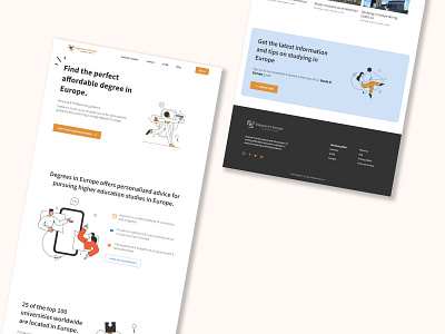 Degrees in Europe by Graham's Guide branding ui ux website design