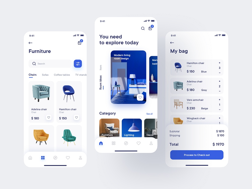 Newhome - Furniture E-commerce App Design by Irie Tran for Onteractive ...