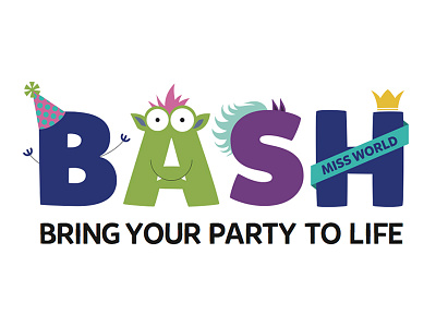 Dribblebash1 bash branding children design fun kids logo monsters