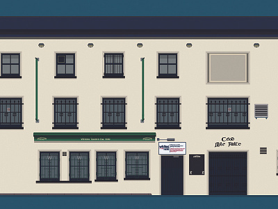 Whites Tavern, Belfast bar beer belfast building design drink flat illustration ireland ni pub white