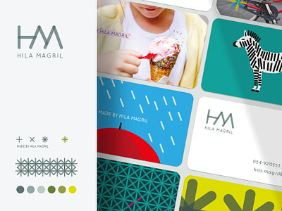 Hila Magril branding design business card illustraion logo