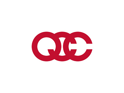 QCC logo branding c circle graphic design logo logo design q red