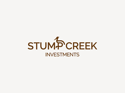 Stump Creek Investments Logo bird branding brown illustrator investment logo logo design