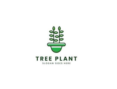 Tree Plant logo branding colorful creative green logo logo design minimalist logo nature logo plant tree logo