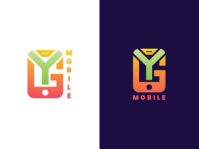 YG Mobile store logo (Project is done) logo logo design modern logo phone logo shope logo store logo