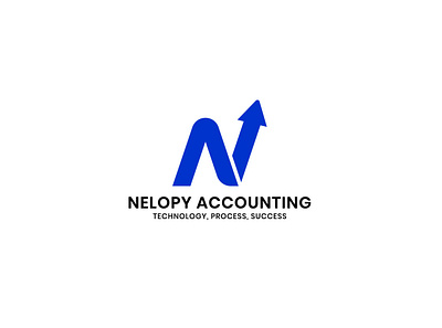 Nelopy Accounting Logo (Project is done) accounting arrow logo branding creative finance logo logodesign na logo process success