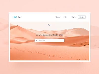 O'you - Education Platform - Home Page branding design flat logo minimal typography ui ux web