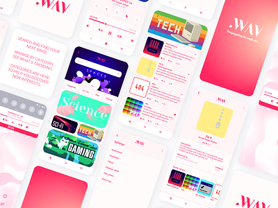 .WAV Light Mode 1 app branding design illustration logo pink ui ux vector