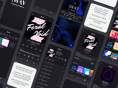 .WAV Dark Mode 2 app black branding design illustration ui ux vector