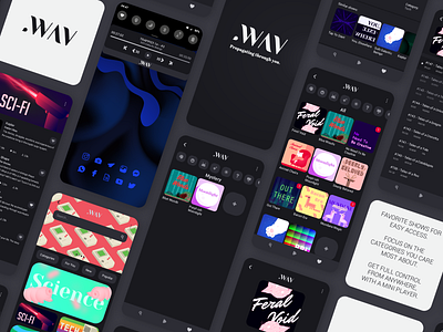 .WAV Dark Mode 3 app black branding design illustration logo ui ux vector