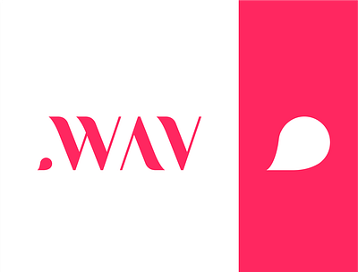 .WAV Logo app logo pink typography ui ux