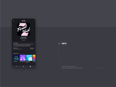 .WAV- Info app dark design icon illustration logo mode ui ux vector