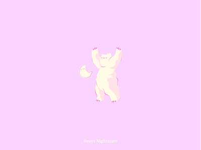 Moonlight Week - Sweet Nightmare design illustration kawaii pink vector yellow