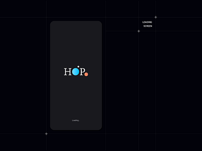 HOP - Loading screen app branding dark design logo space spacex ui ux vector