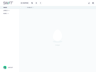SWIFT- Email client- 0 inbox light mode