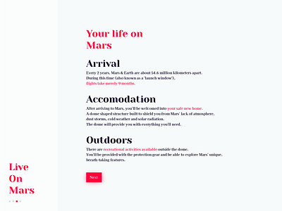 Mars- Relocation- Life on Mars design graphic design mars space ui vector