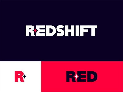 REDSHIFT logos branding design logo rocket space vector